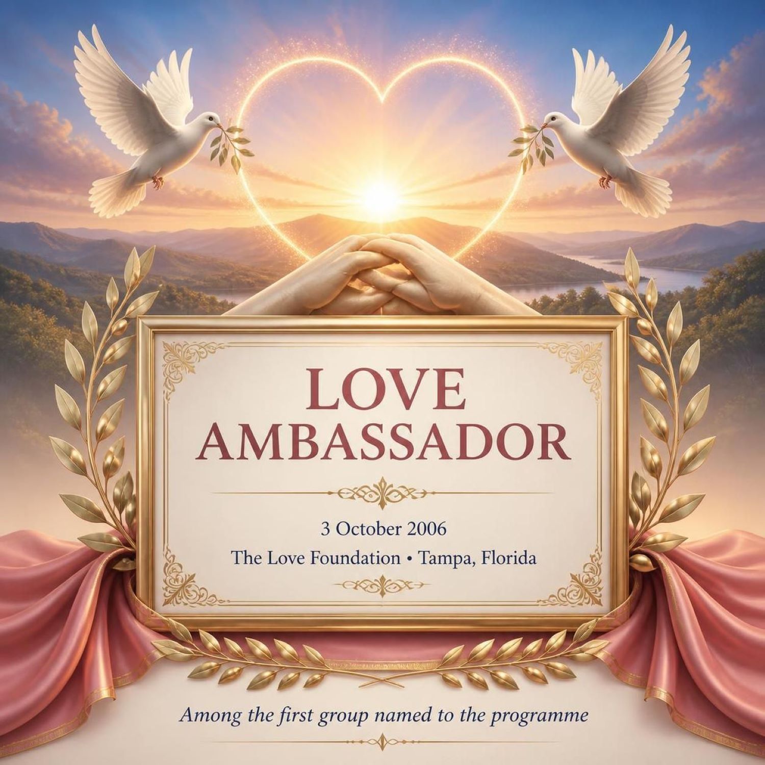 Love Ambassador certificate